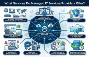 managed IT services including cybersecurity, cloud solutions, network management, IT support, disaster recovery, and proactive monitoring.