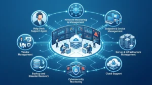 Core services included in 24/7 managed IT services and business IT support